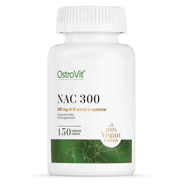 NAC N-Acetyl-L-Cysteine 300 mg x 150 Vege tabs. OstroVit